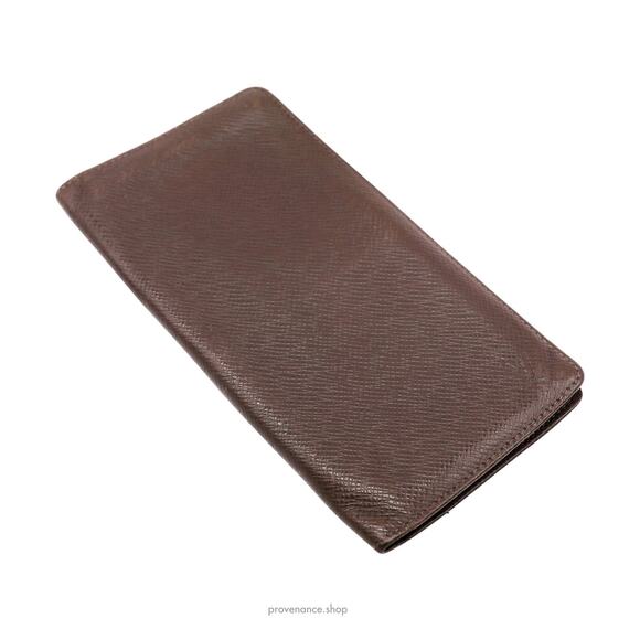 🔴 Louis Vuitton Brazza Long Wallet - Grizzli Taiga Leather - Picture 3 of 7